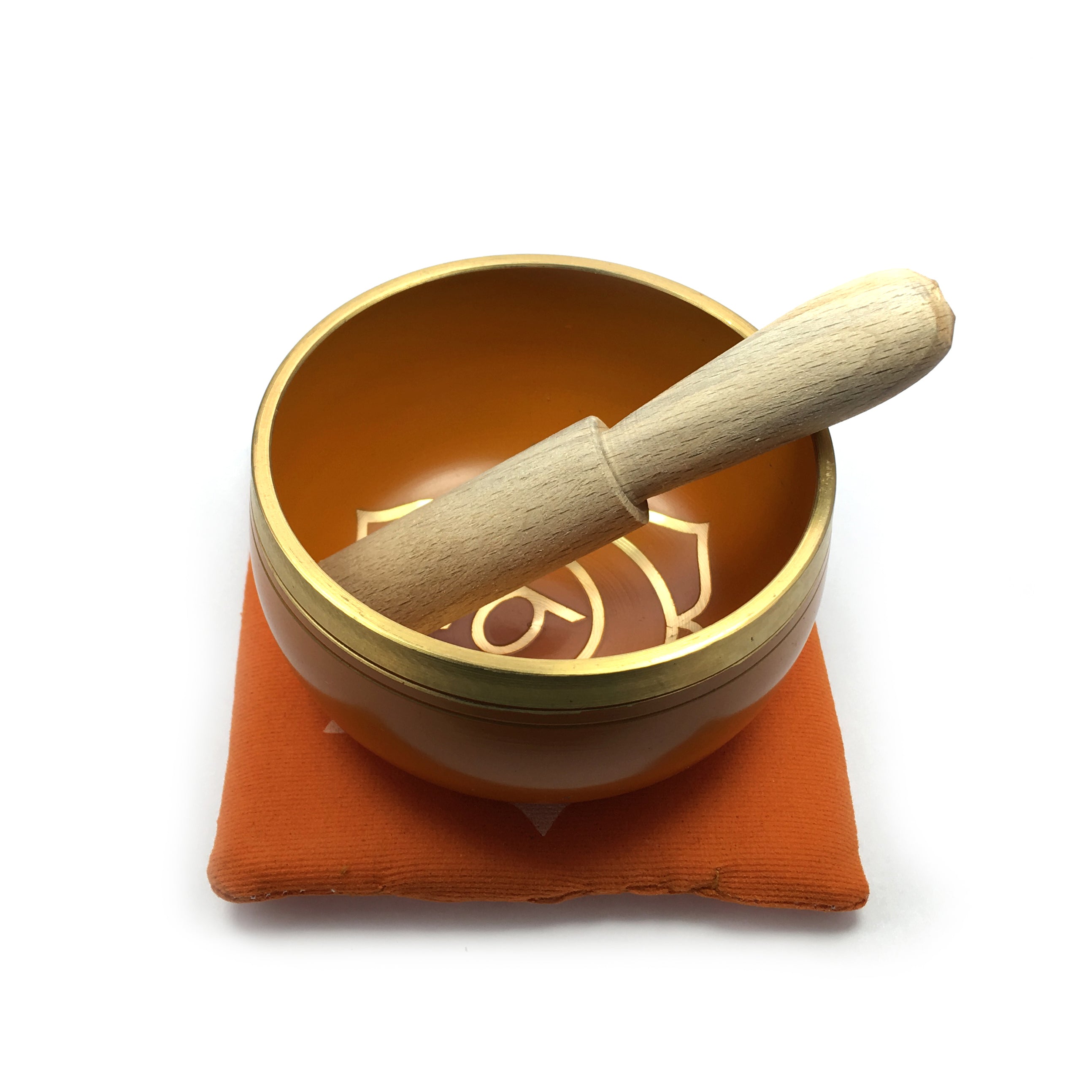 Tibetan Singing Bowl Gift Set - Orange (Sacral/Navel Chakra) Happy Soul Online
